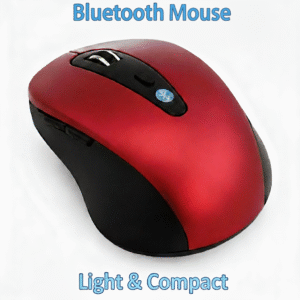 Wireless mouse with Bluetooth: compact, ergonomic and user-friendly for Windows Mac OS red