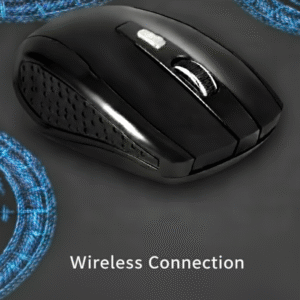 High Five Wireless 2.4GHz Mouse. For Windows, Mac, PC, Black