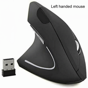 Left handed Vertical wireless mouse Black