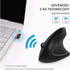 Right handed vertical mouse wireless, ergonomic black