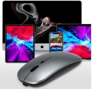 High Five Rechargeable Dual-Mode Mouse – Metallic