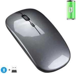 High Five Slim Rechargeable Dual-Mode Mouse – Grey