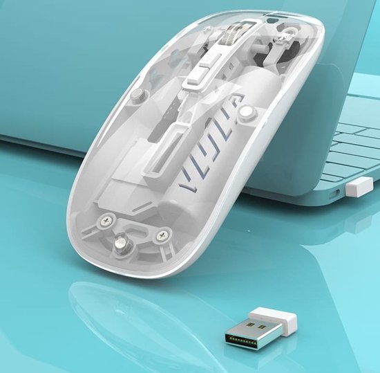 High Five Transparent Rechargeable Dual-Mode Mouse - Image 3
