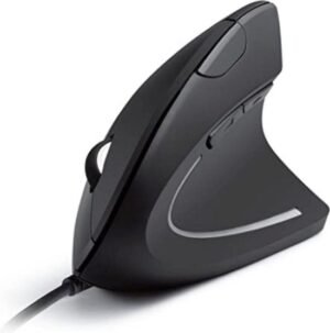 High Five Right-Handed Vertical Wired USB Mouse – Black